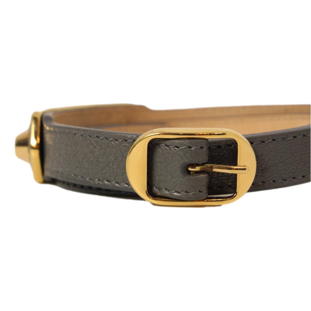 Balenciaga Balenciaga Arena Triple Wrap Bracelet Dark Grey Studded Leather Small - Back view