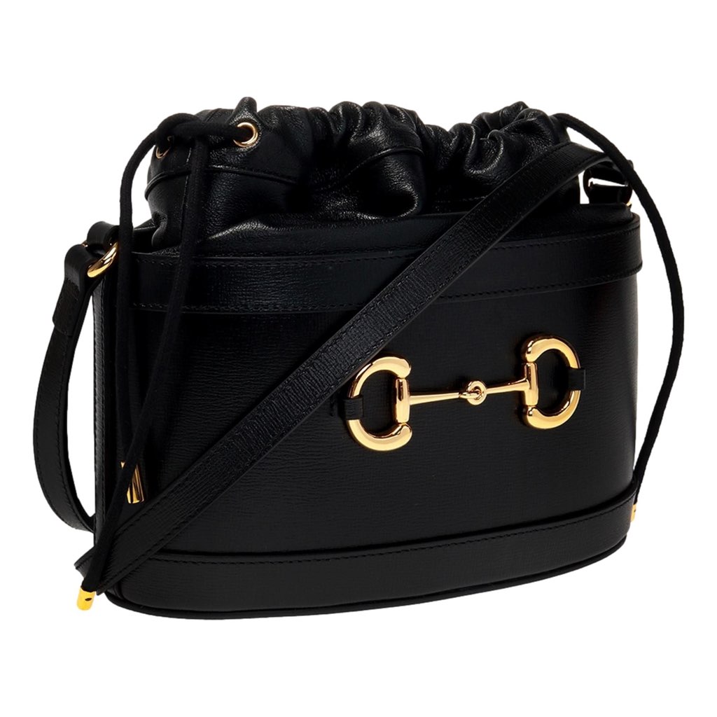 Gucci Gucci 1955 Horsebit Black Leather Bucket Bag - Image 6