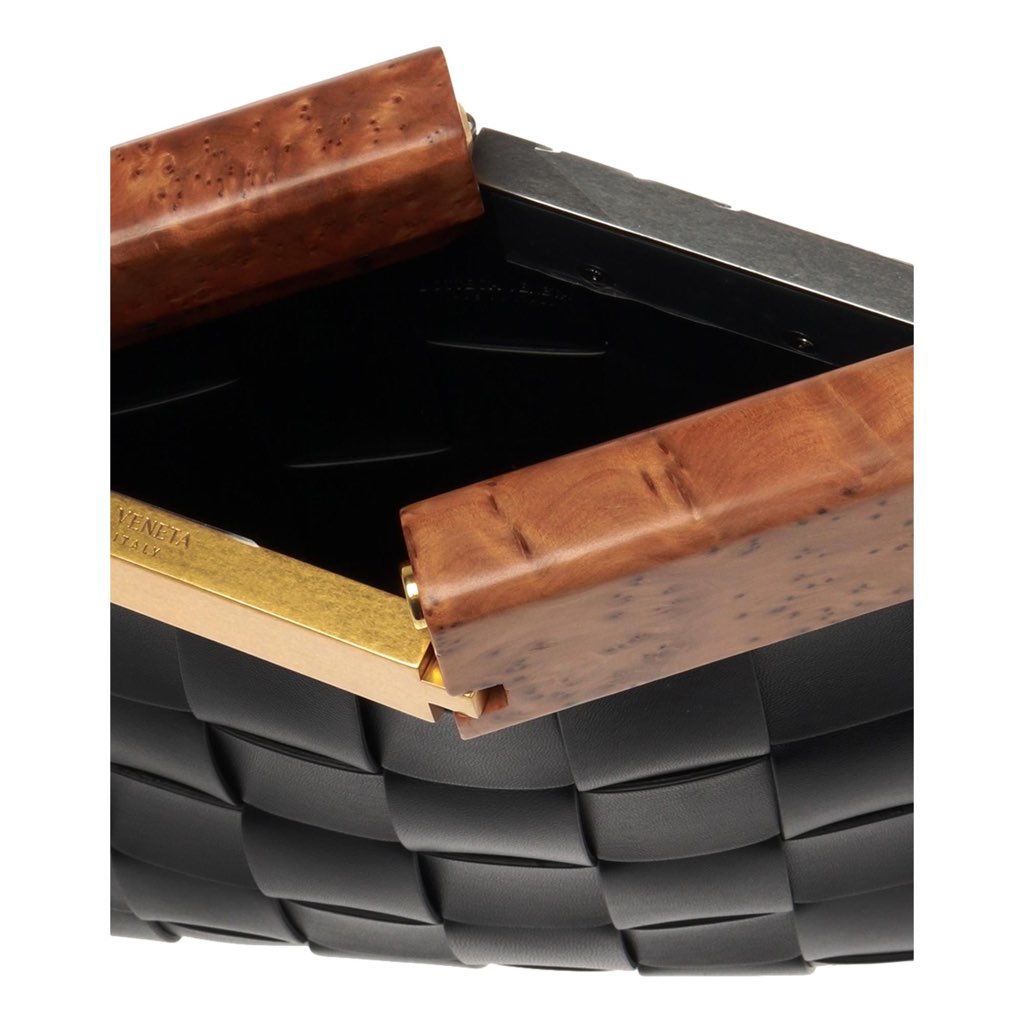 Bottega Veneta Bottega Veneta 'BV SNAP' Mogano Black Clutch - Side view