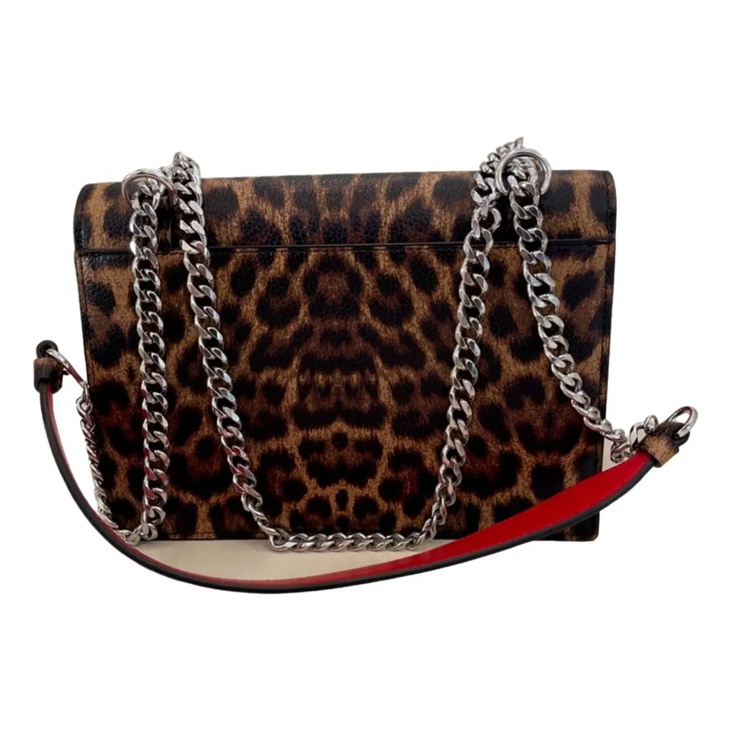 Christian Louboutin Elisa Calf Empire Leopard Bag Brown Leather Never worn, with tag - Back View
