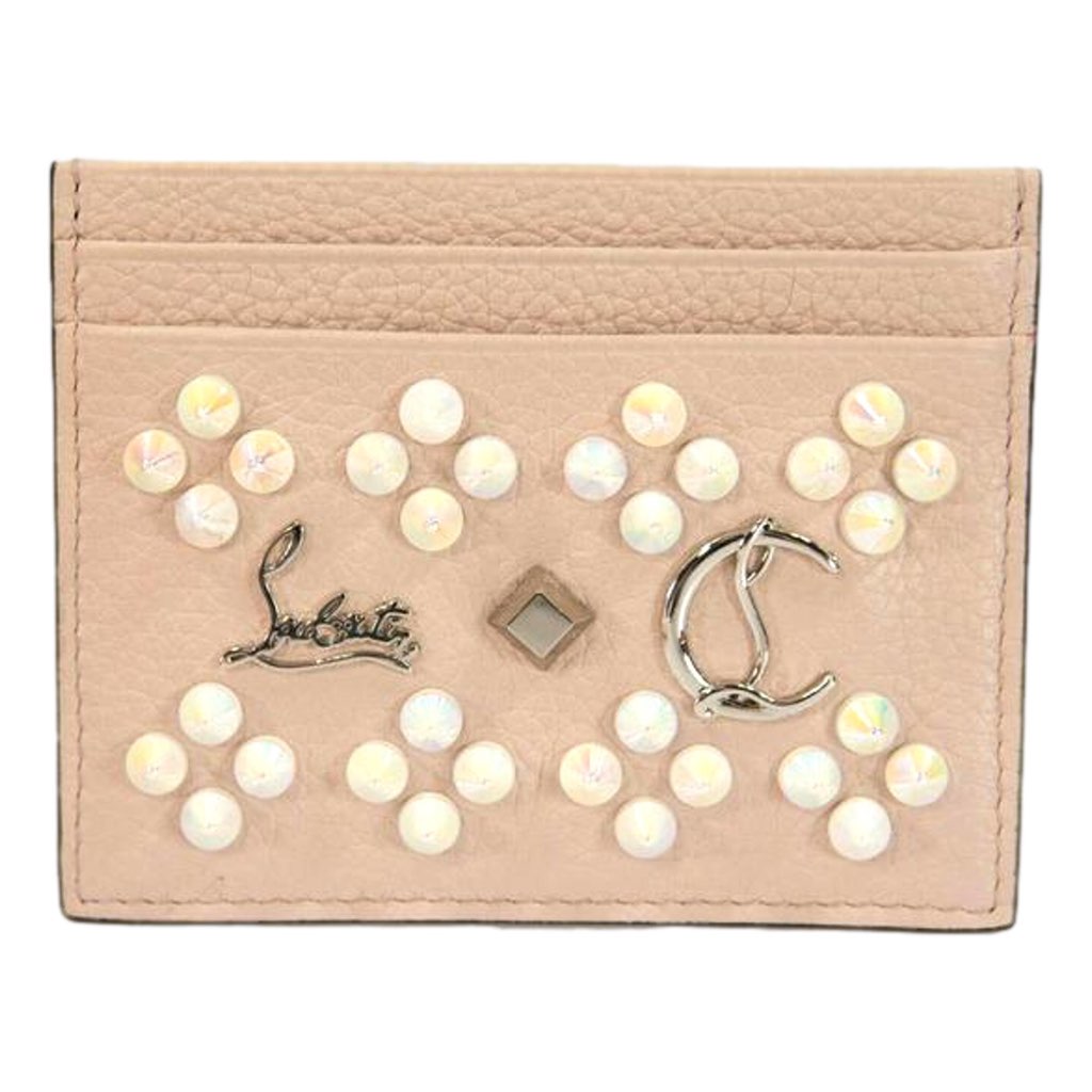 Christian Louboutin Christian Louboutin Kios Loubisky Spike Pink Leather Card Holder