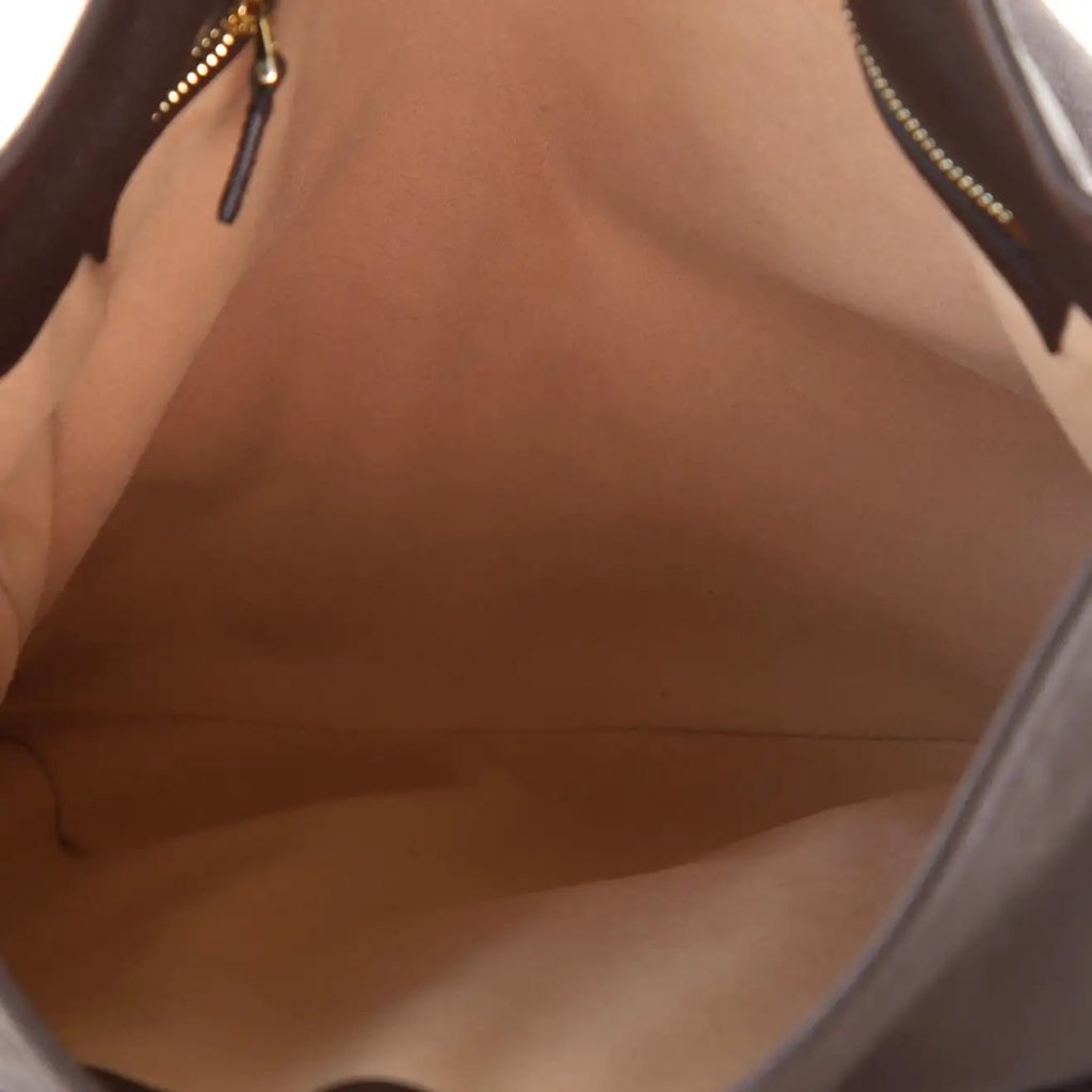 Gucci Gucci 1955 Morsetto Large Leather Horsebit Drawstring Brown Bucket Bag - Side view