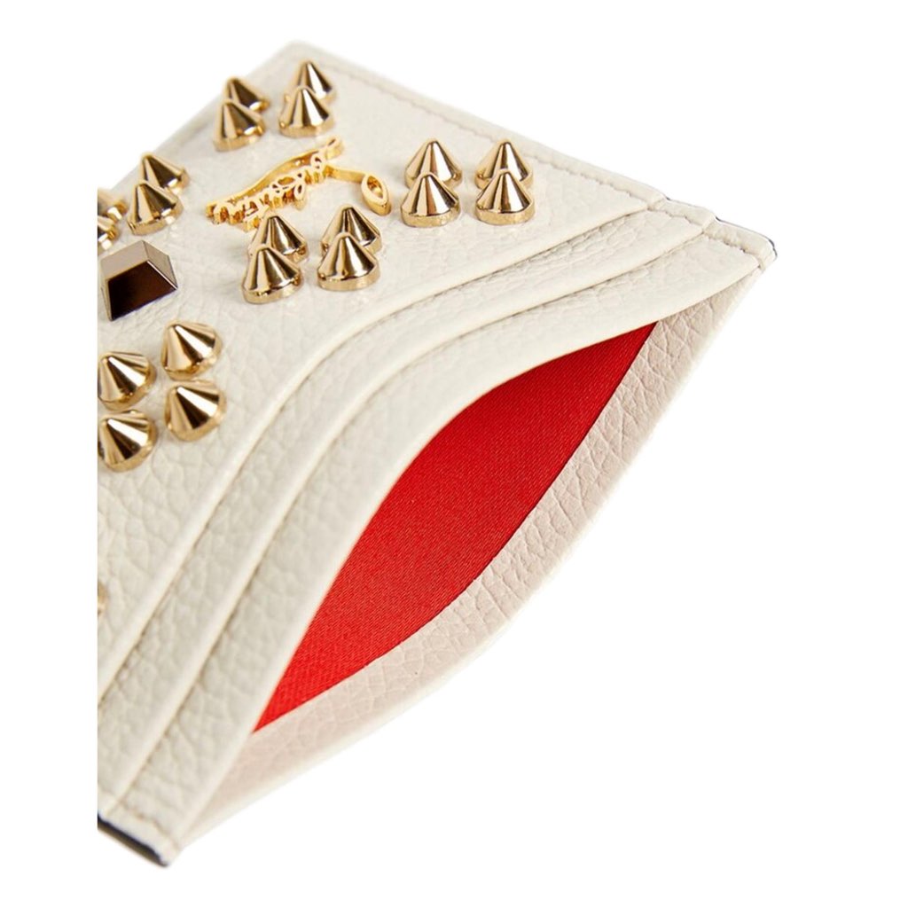 Christian Louboutin Christian Louboutin Kios Loubisky Spike Snow Leather Card Holder - Back view