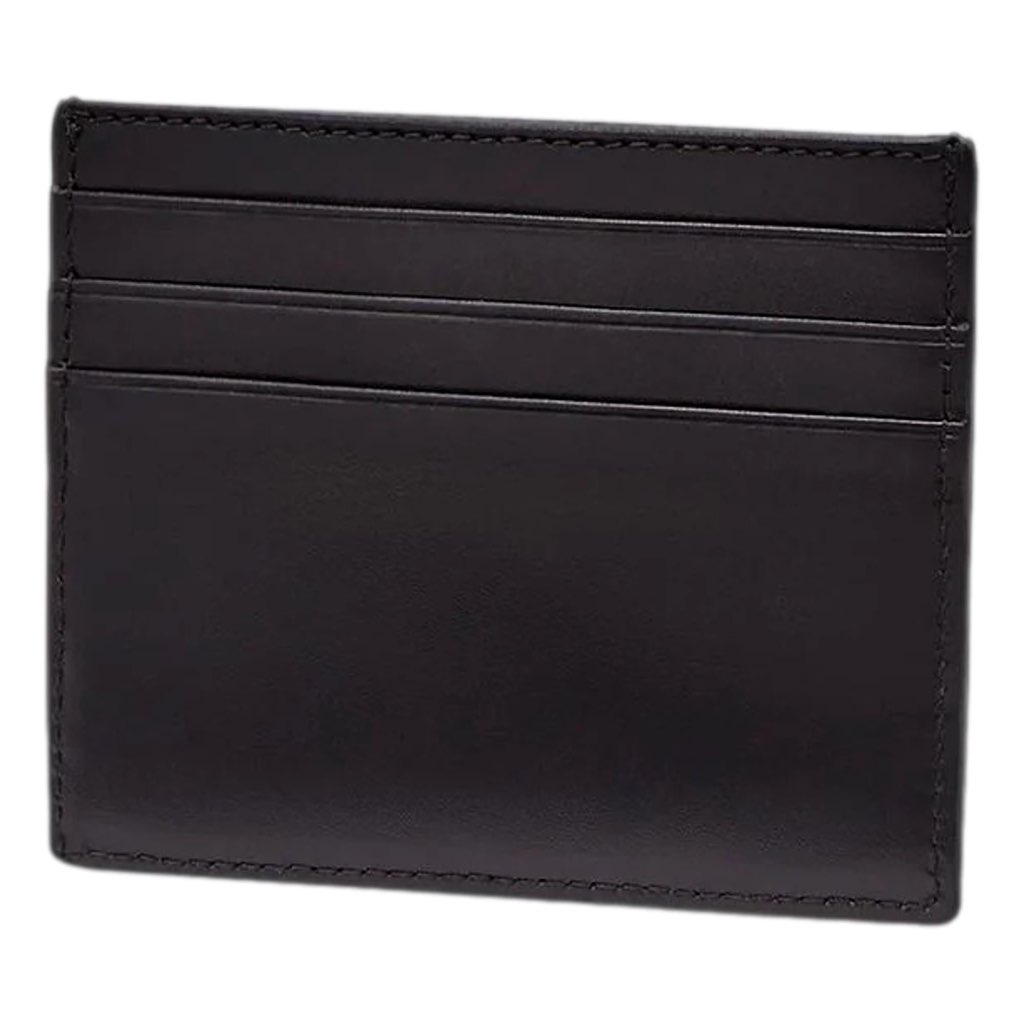 Fendi Fendi Roma Black Calfskin Leather Embossed Logo Card Case Wallet - Back view