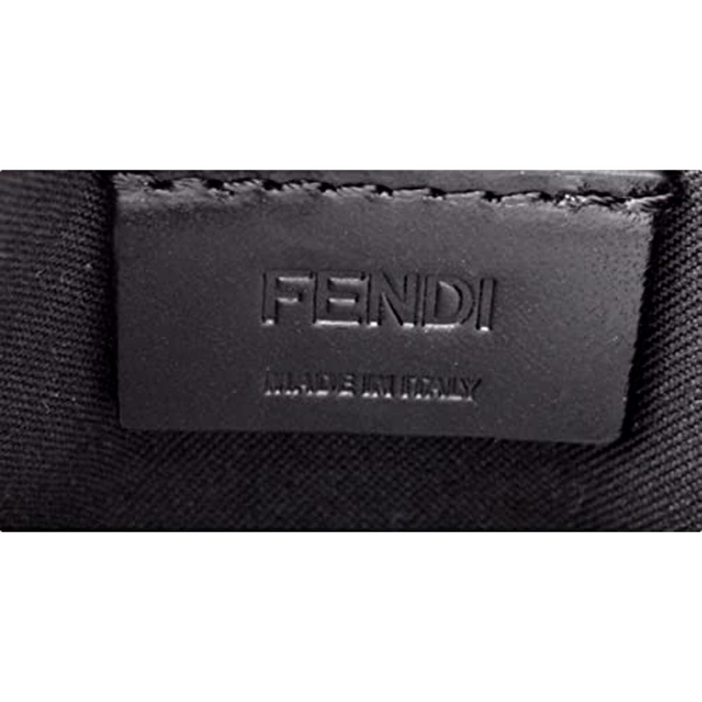 Fendi Fendi Roma Black Calfskin Leather Embossed Logo Card Case Wallet - Image 6