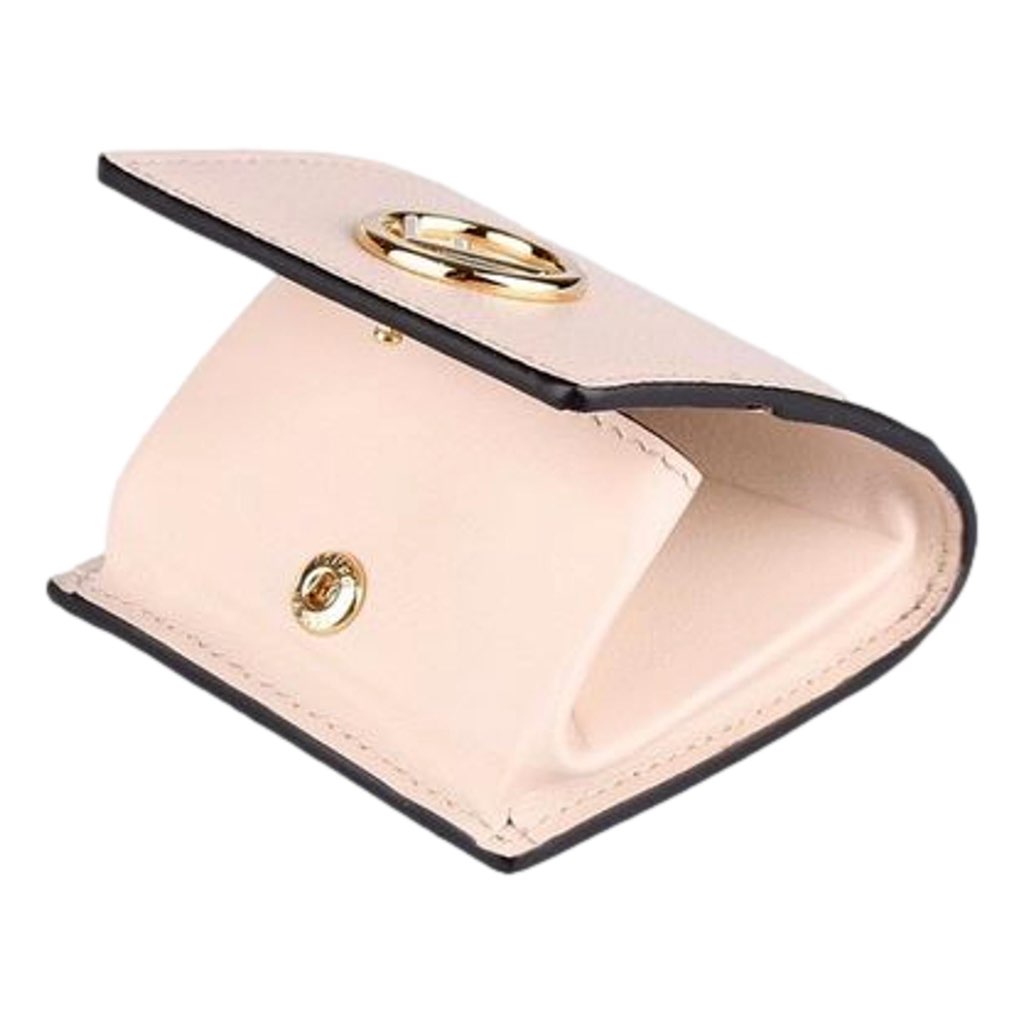 Fendi Fendi Calf Leather F Logo Poudre Pink Leather Coin Case - Image 6