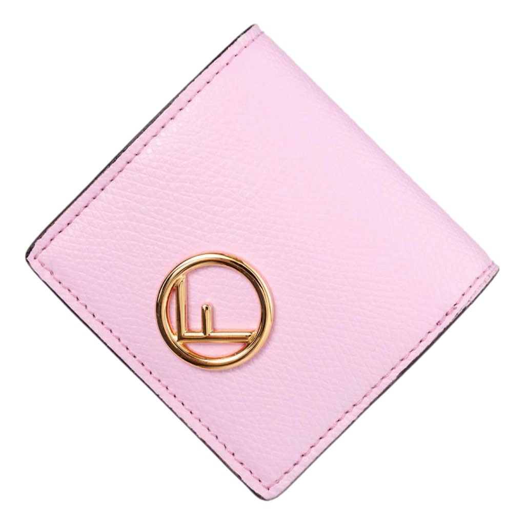 Fendi Fendi Calf Leather F logo Lavanda Pink Leather Coin