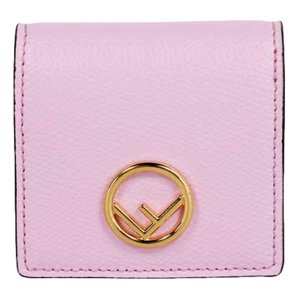 Fendi Fendi Calf Leather F logo Lavanda Pink Leather Coin - Back view