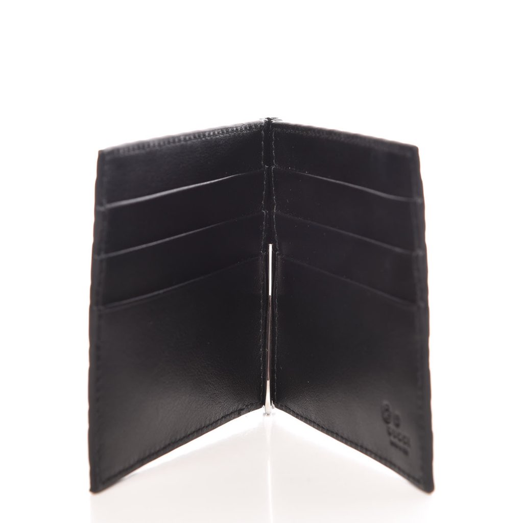 Gucci Gucci Unisex Microguccissima GG Black Money Clip Wallet - Image 6