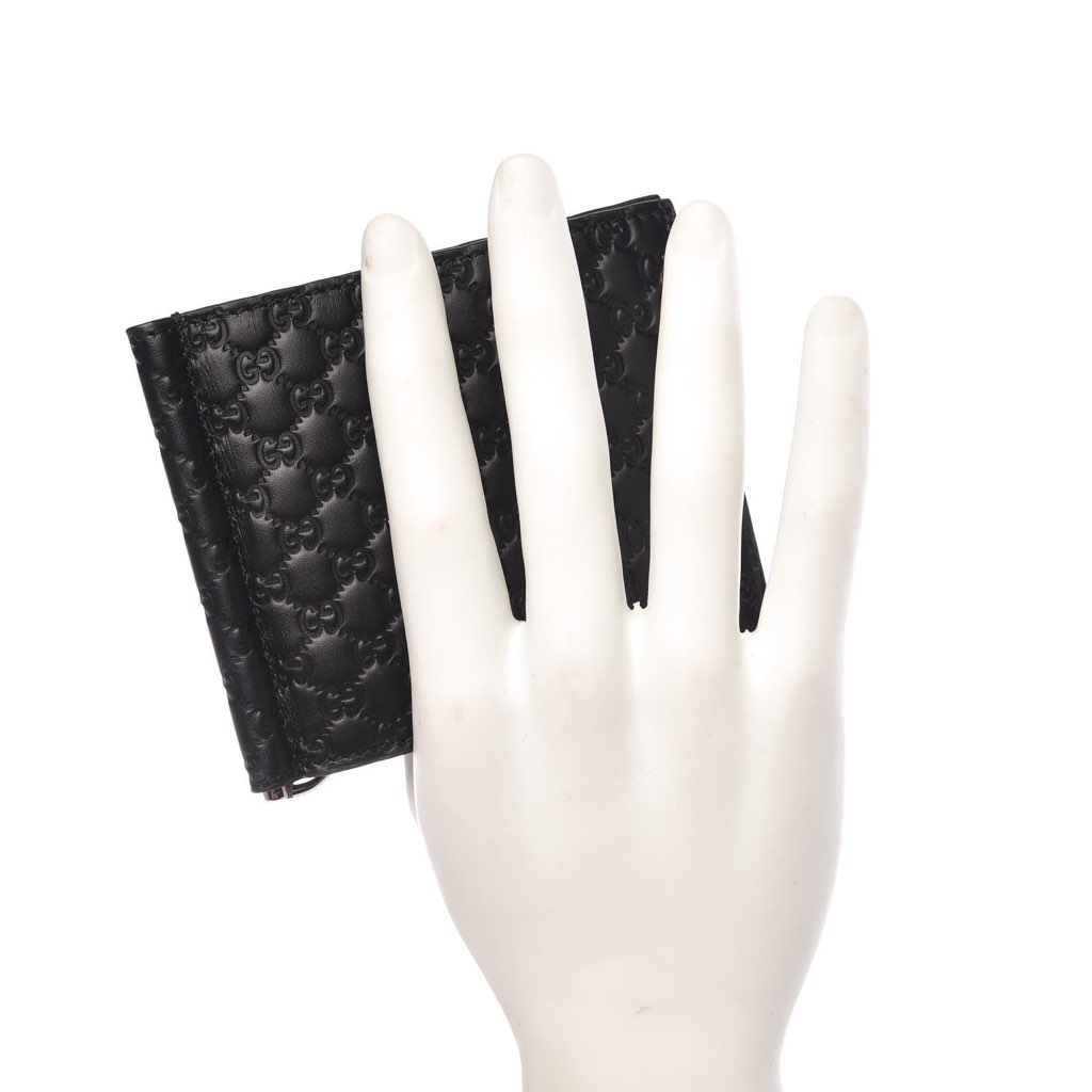 Gucci Gucci Unisex Microguccissima GG Black Money Clip Wallet - 4