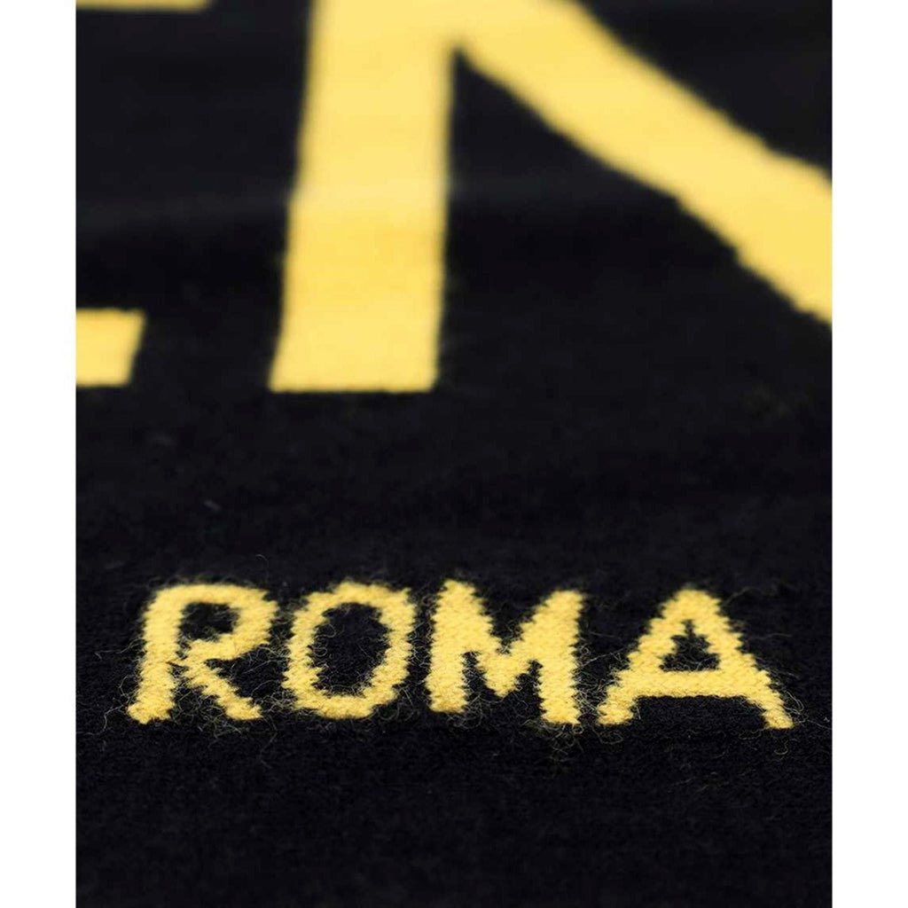 Fendi Fendi Roma Knitted Wool Cashmere Black Yellow Logo Scarf - Image 6
