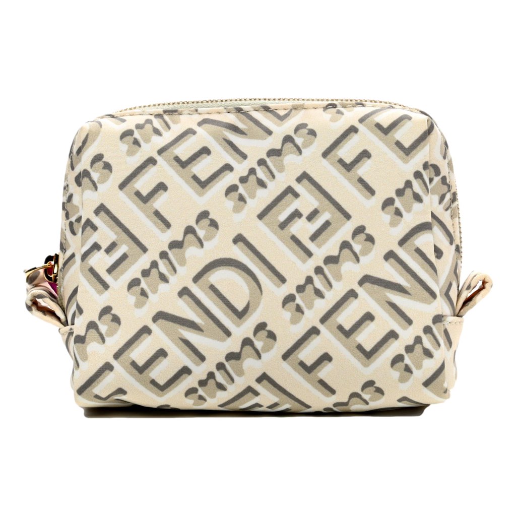Fendi Fendi x Skims Nylon Avorio Small Beauty Pouch