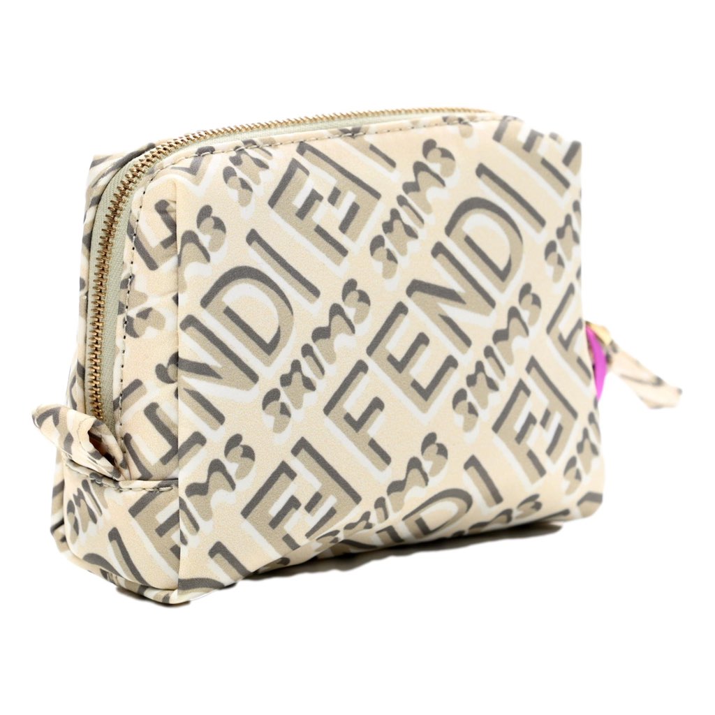 Fendi Fendi x Skims Nylon Avorio Small Beauty Pouch - Image 6