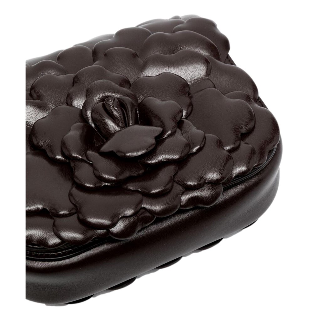 Valentino Garavani Valentino Garavani Atelier Bag 03 Rose Edition Brown Leather Crossbody Bag - Side view