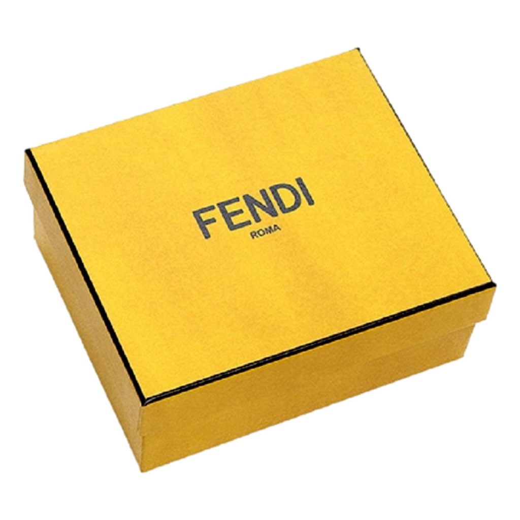 Fendi Fendi Red Grained Leather Baguette Logo Card Case Wallet - Detail 2