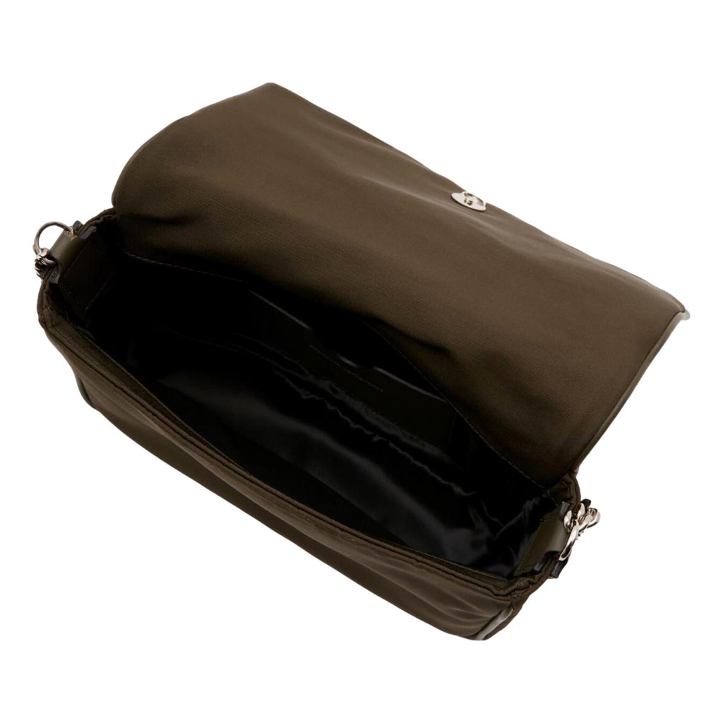 Alexander Mcqueen Alexander McQueen Army Green Nylon Graffiti Skull Shoulder Bag - Back view