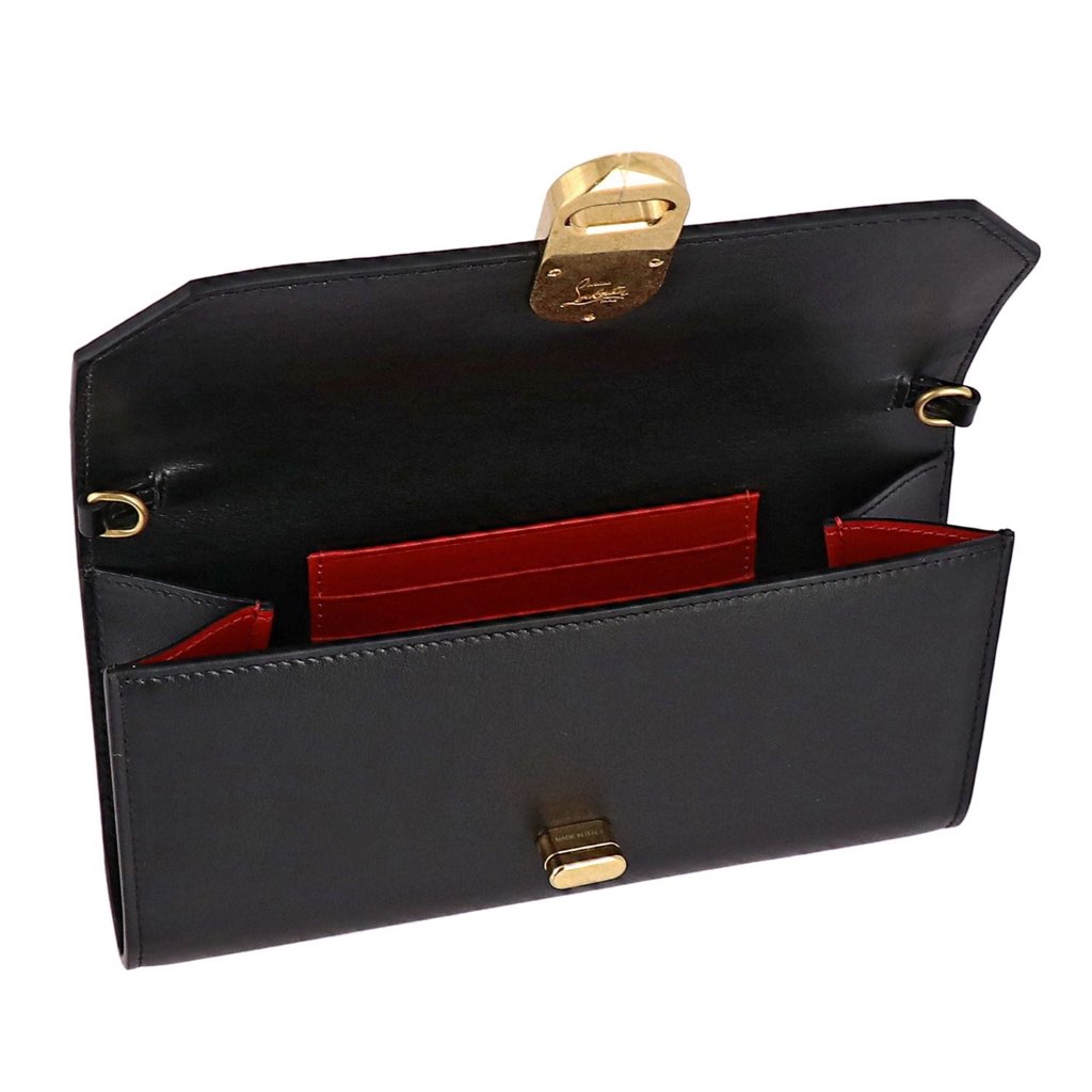Christian Louboutin Christian Louboutin Elisa Black Paris Convertible Shoulder Belt Bag - Back view