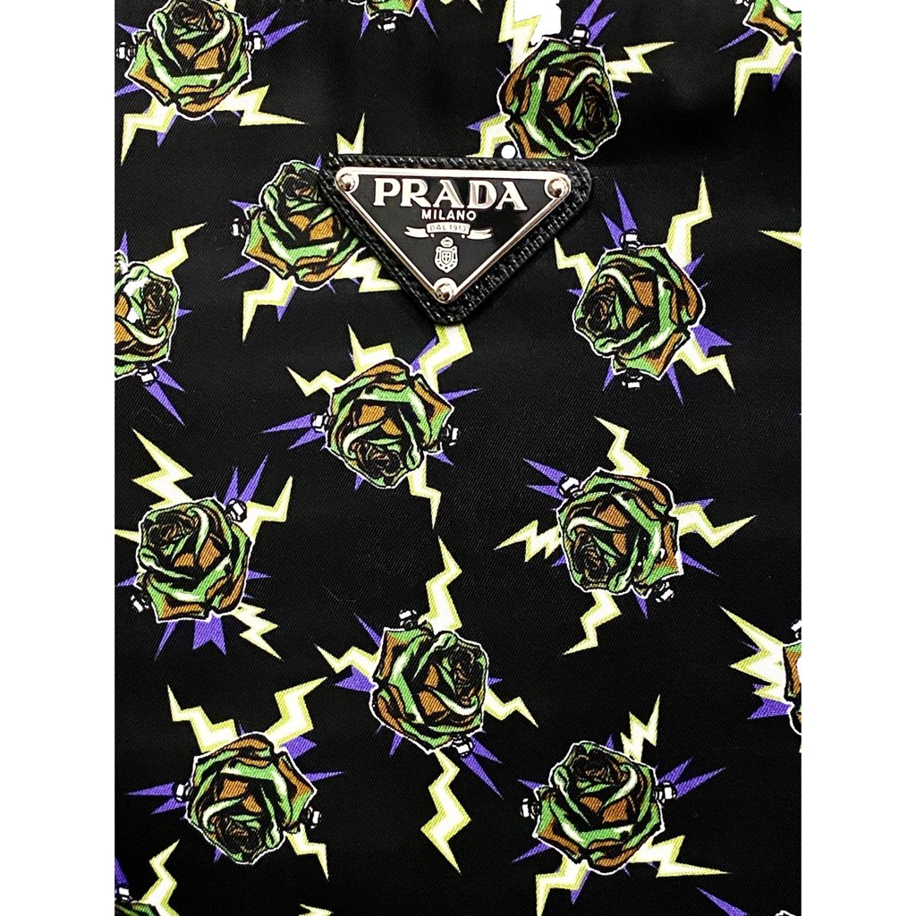 Prada Prada Frankenstein Black Nylon Convertible Shopping Tote - Detail 1