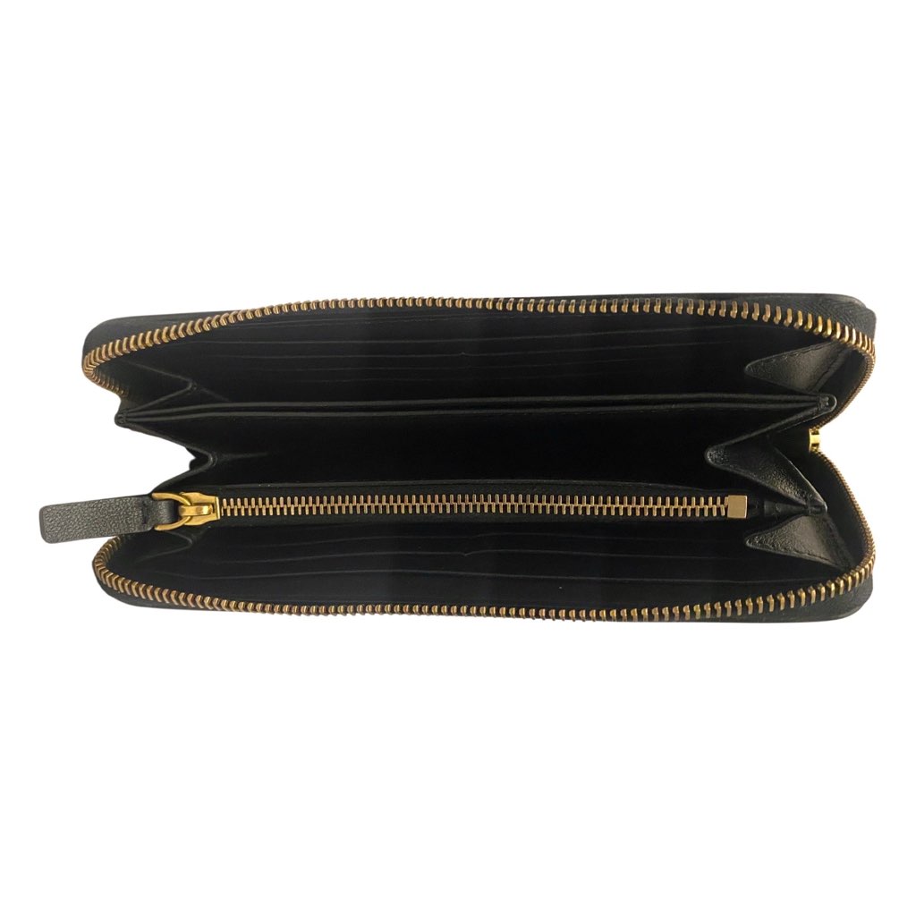 Valentino Garavani Valentino Garavani Diary Lines Black Grain Leather Zip-Around Long Wallet - Image 6