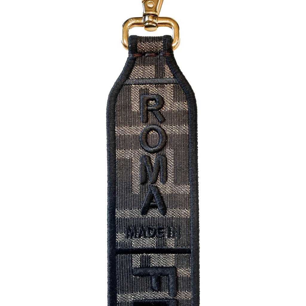 Fendi Fendi Roma Amor Embroidered Zucca Canvas Brown Mini Strap - 4