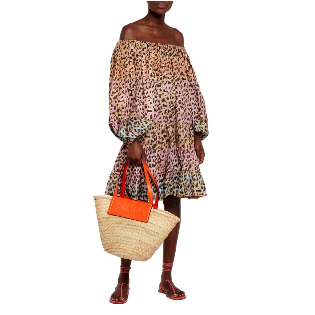 Christian Louboutin Christian Louboutin Loubishore Orange Woven Raffia Large Tote Bag - Image 11