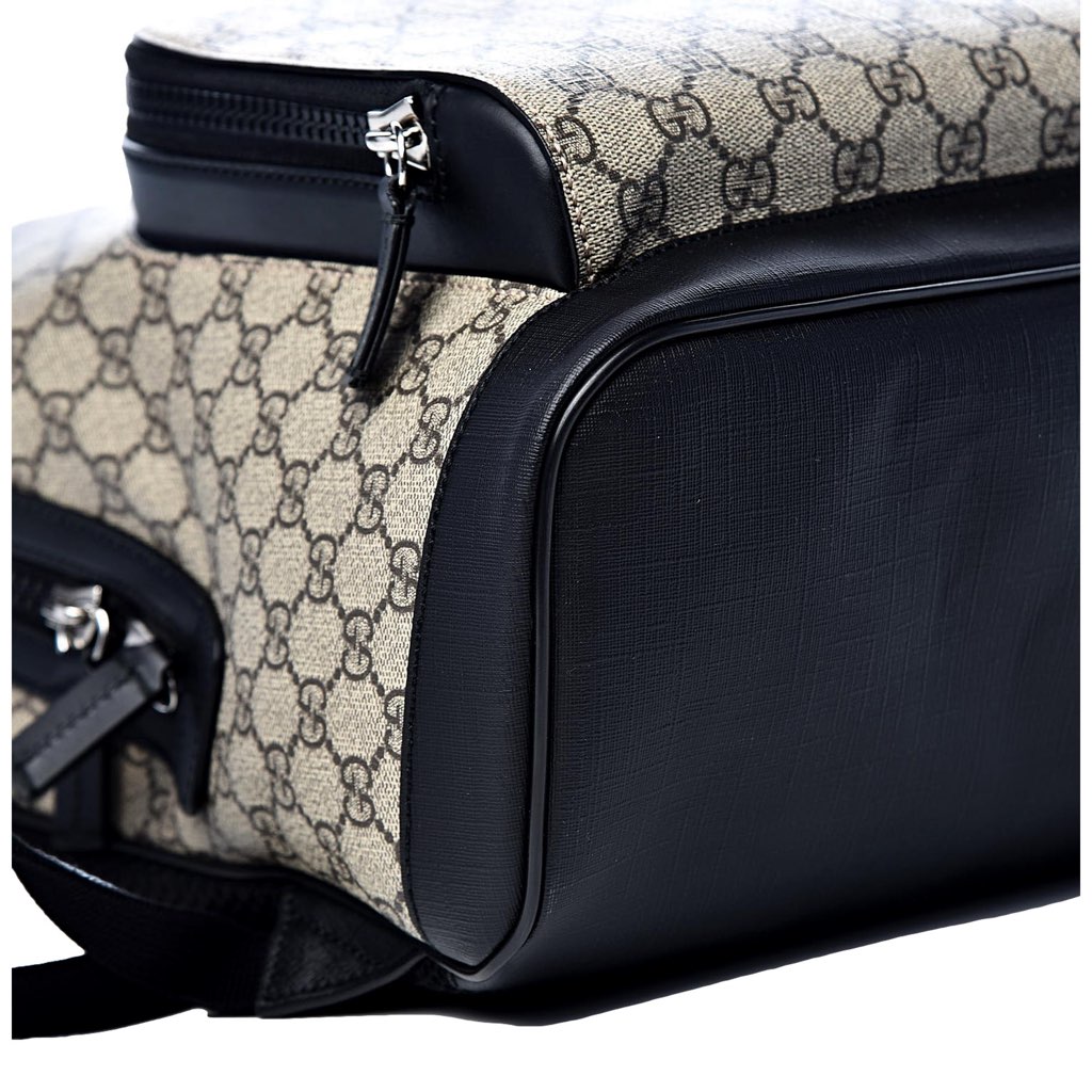 Gucci Gucci GG Supreme Canvas and Black Trim Backpack 406370 - Image 6