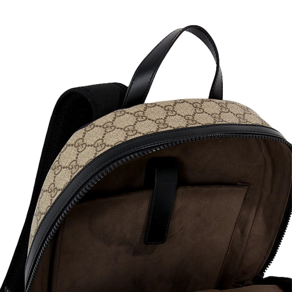 Gucci Gucci GG Supreme Canvas and Black Trim Backpack 406370 - Detail 1