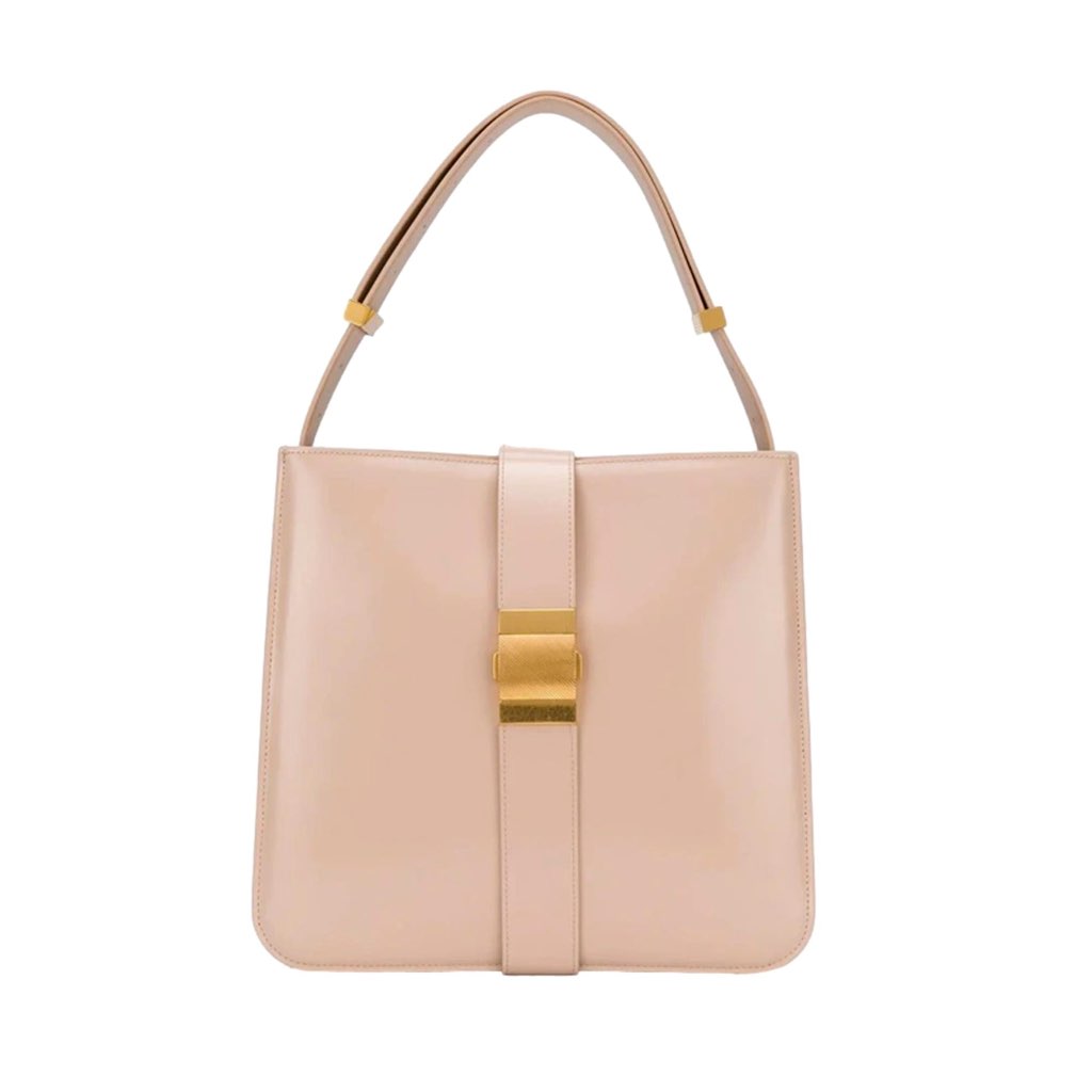Bottega Veneta Bottega Veneta Marie Smooth Nude Blush Leather Shoulder Bag