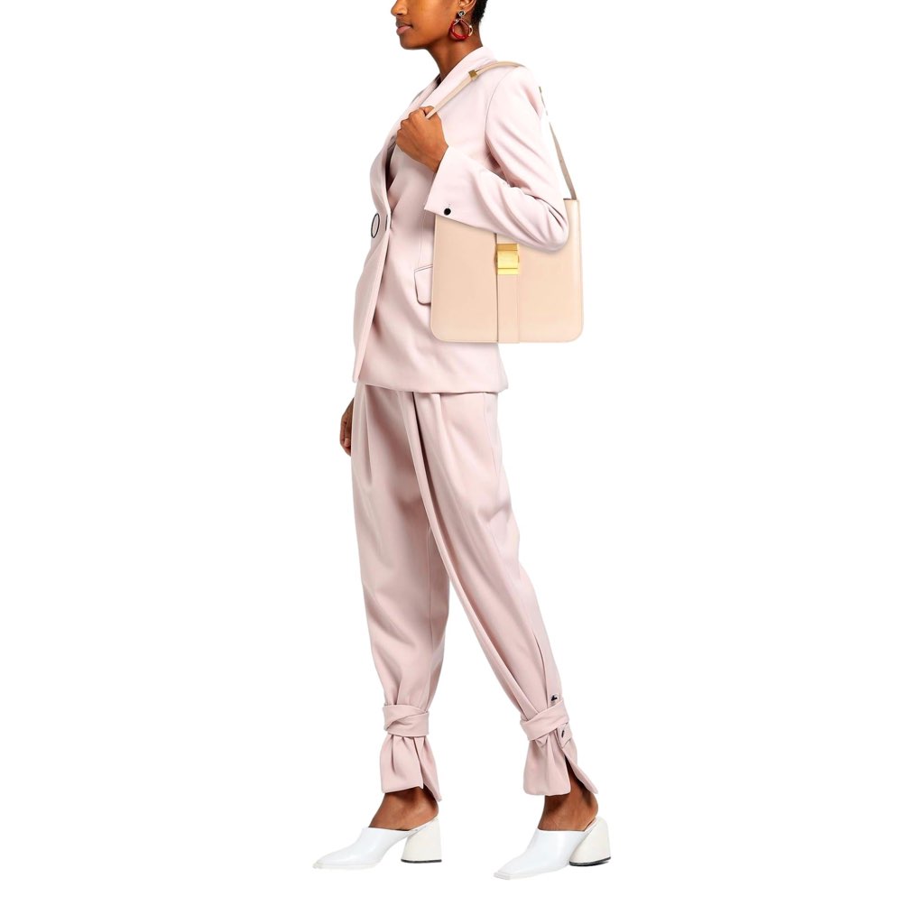 Bottega Veneta Bottega Veneta Marie Smooth Nude Blush Leather Shoulder Bag - Back view