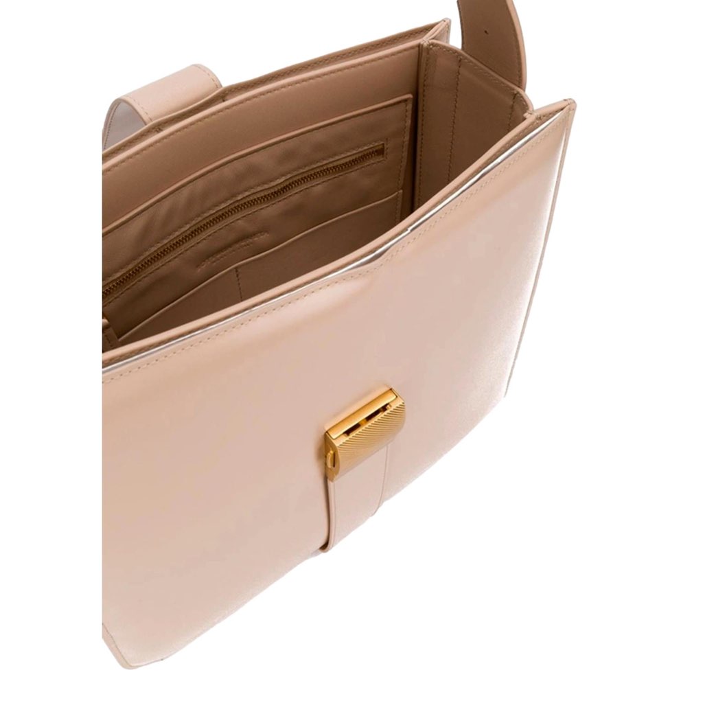 Bottega Veneta Bottega Veneta Marie Smooth Nude Blush Leather Shoulder Bag - Detail 1