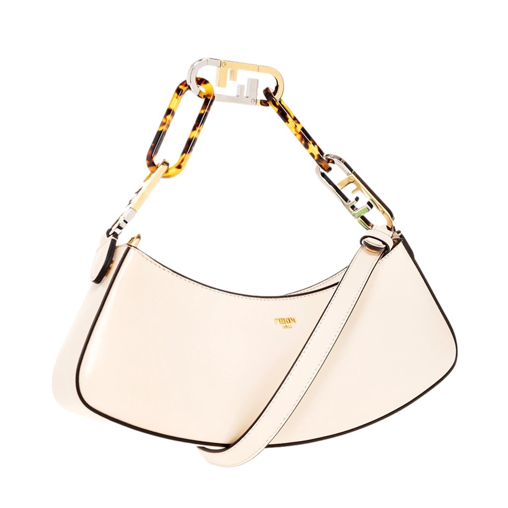 Fendi Fendi O'Lock Swing Ivory Calfskin Leather Shoulder Bag - Image 6