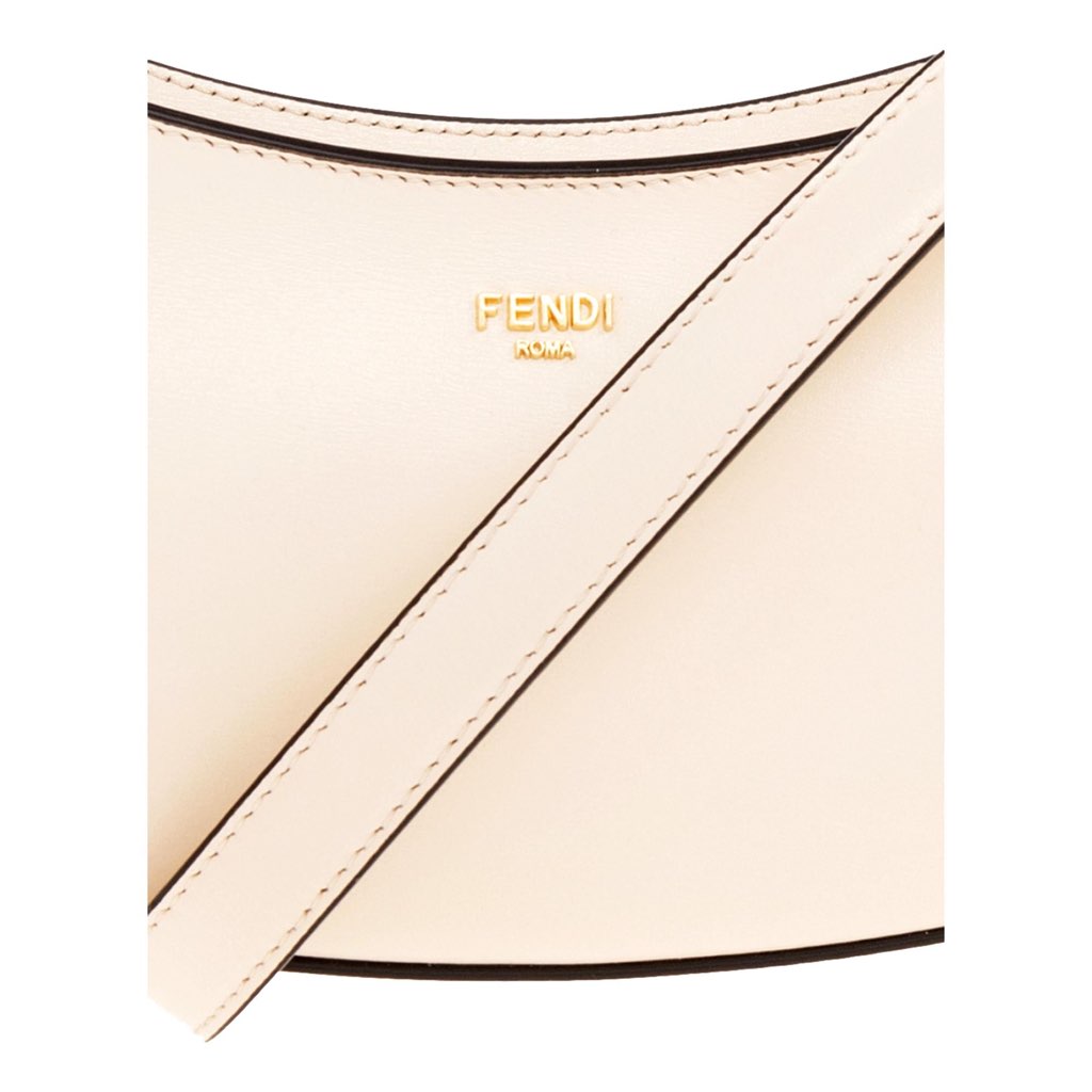 Fendi Fendi O'Lock Swing Ivory Calfskin Leather Shoulder Bag - Detail 1