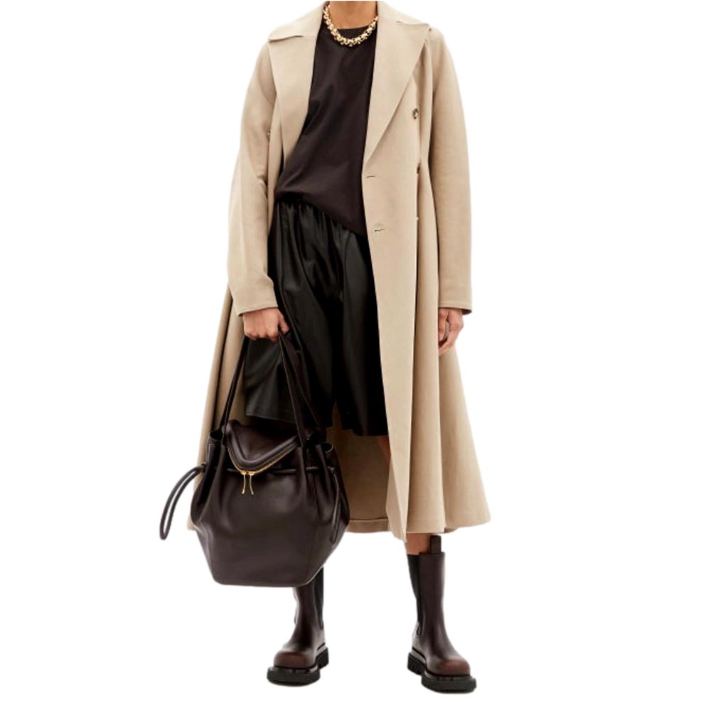 Bottega Veneta Bottega Veneta Beak Large Brown Calfskin Shoulder Bag - Image 6