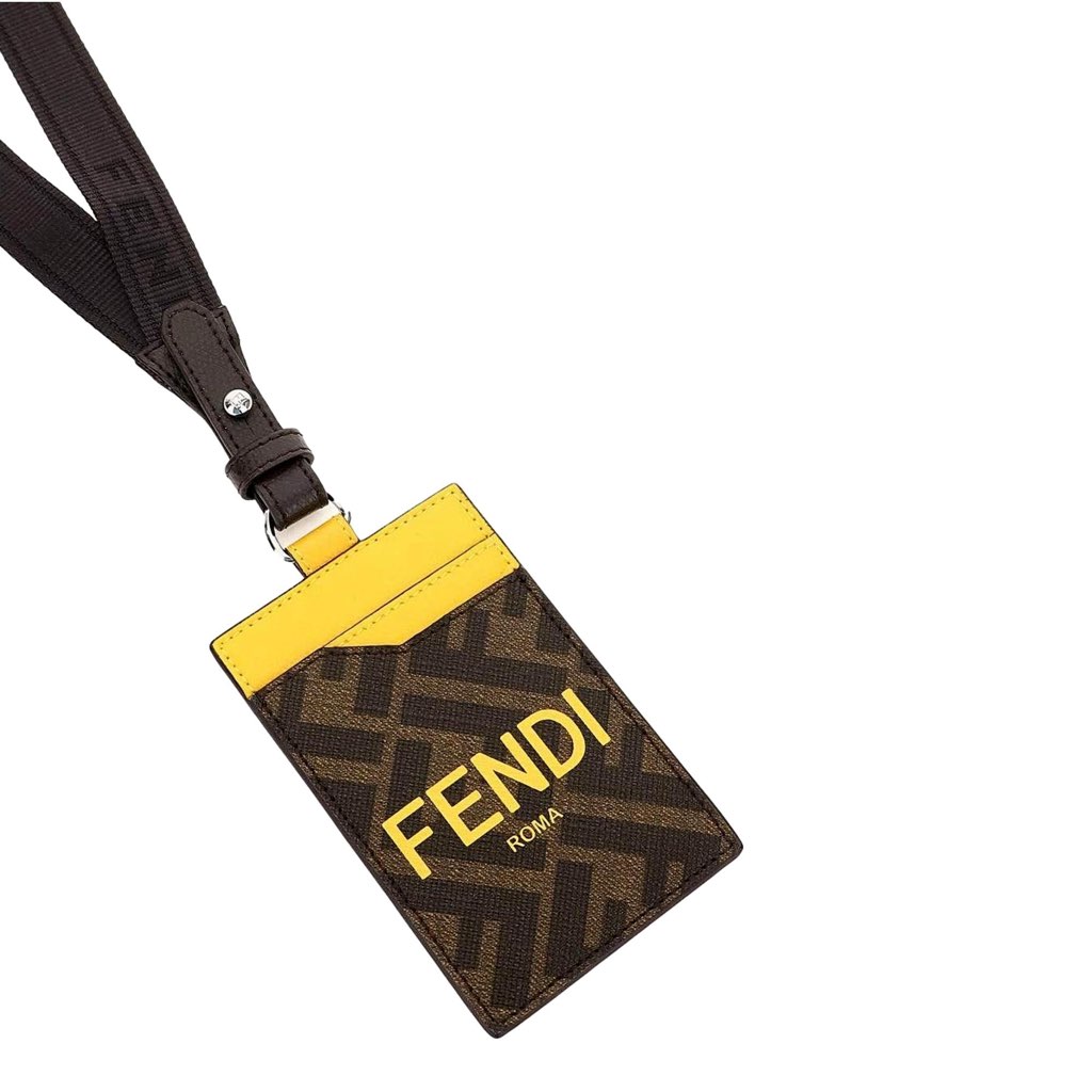 Fendi Fendi Zucca Canvas Cardholder Wallet Lanyard
