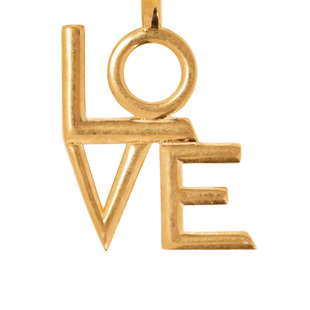 Saint Laurent Saint Laurent Love Brass Keyring 670425 - Back view
