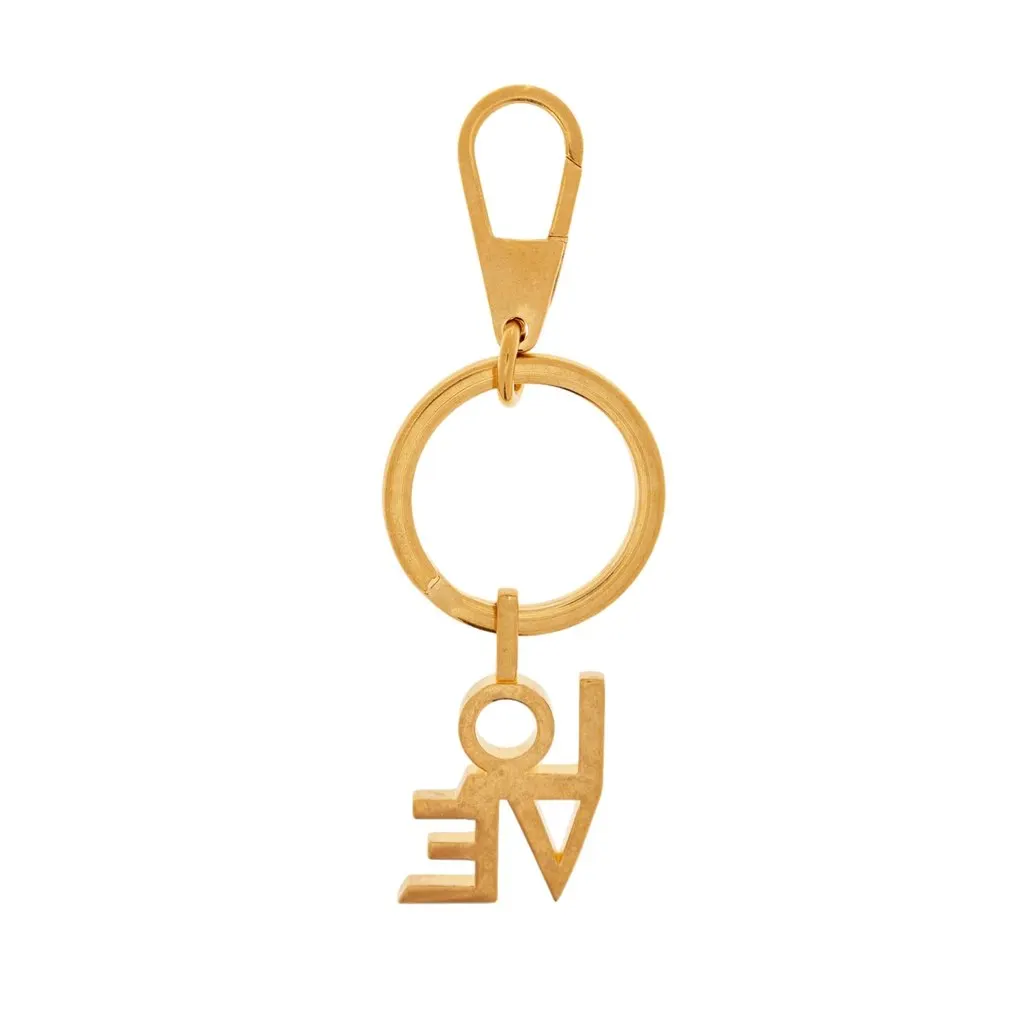 Saint Laurent Love Brass Keyring 670425 Gold Never worn, with tag - Inside View
