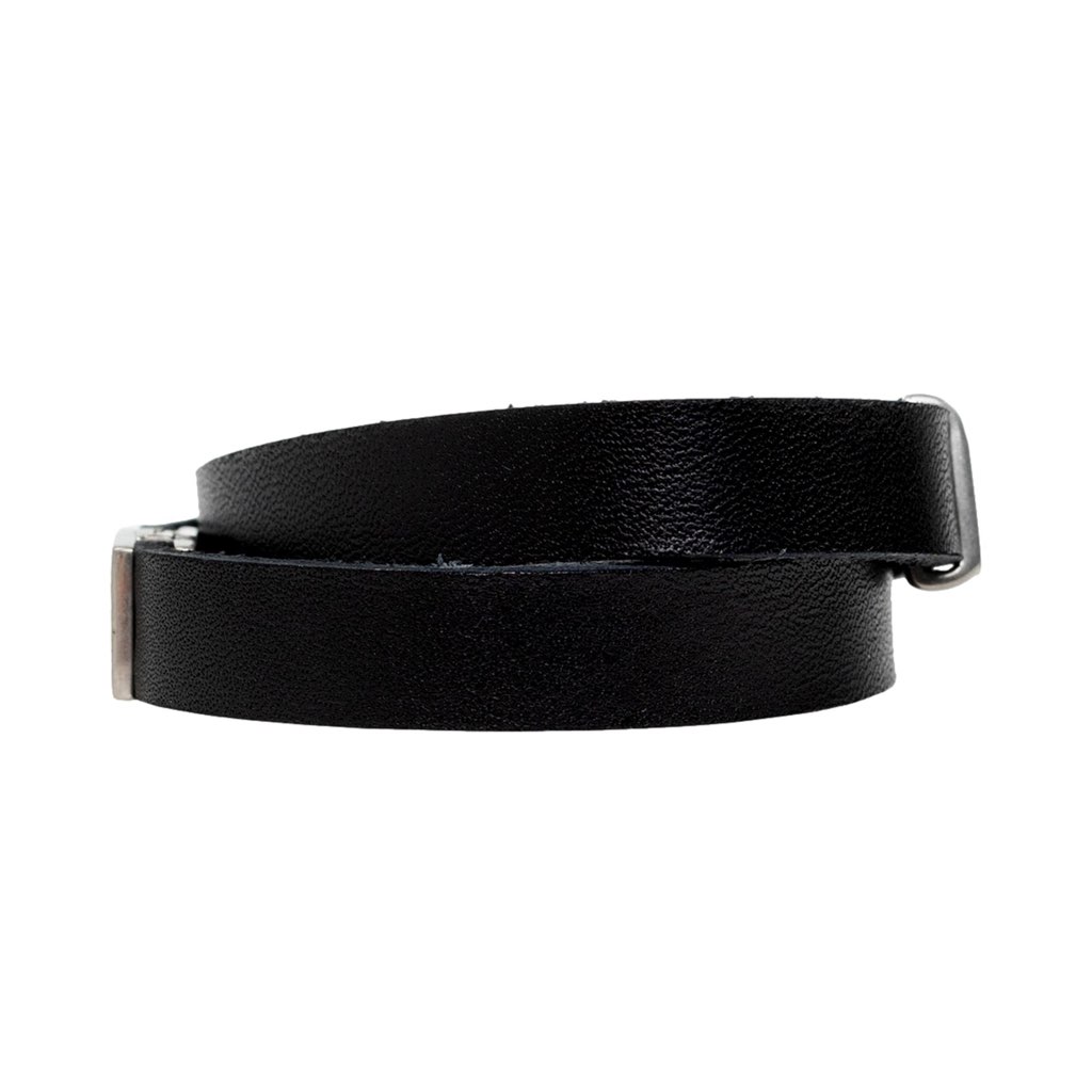 Saint Laurent Saint Laurent Monogram Black Leather Bracelet - 4