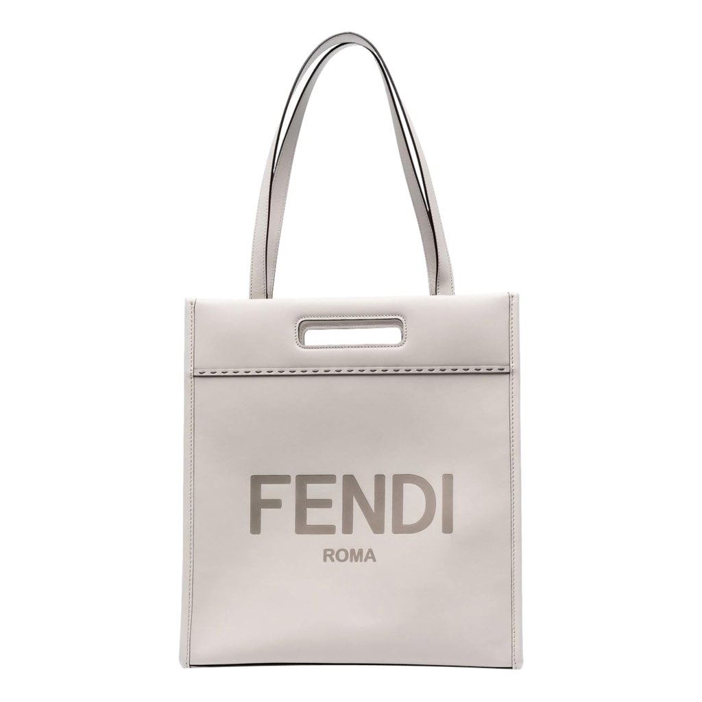 Fendi Fendi Roma Ghiaia Calf Leather Tote Bag