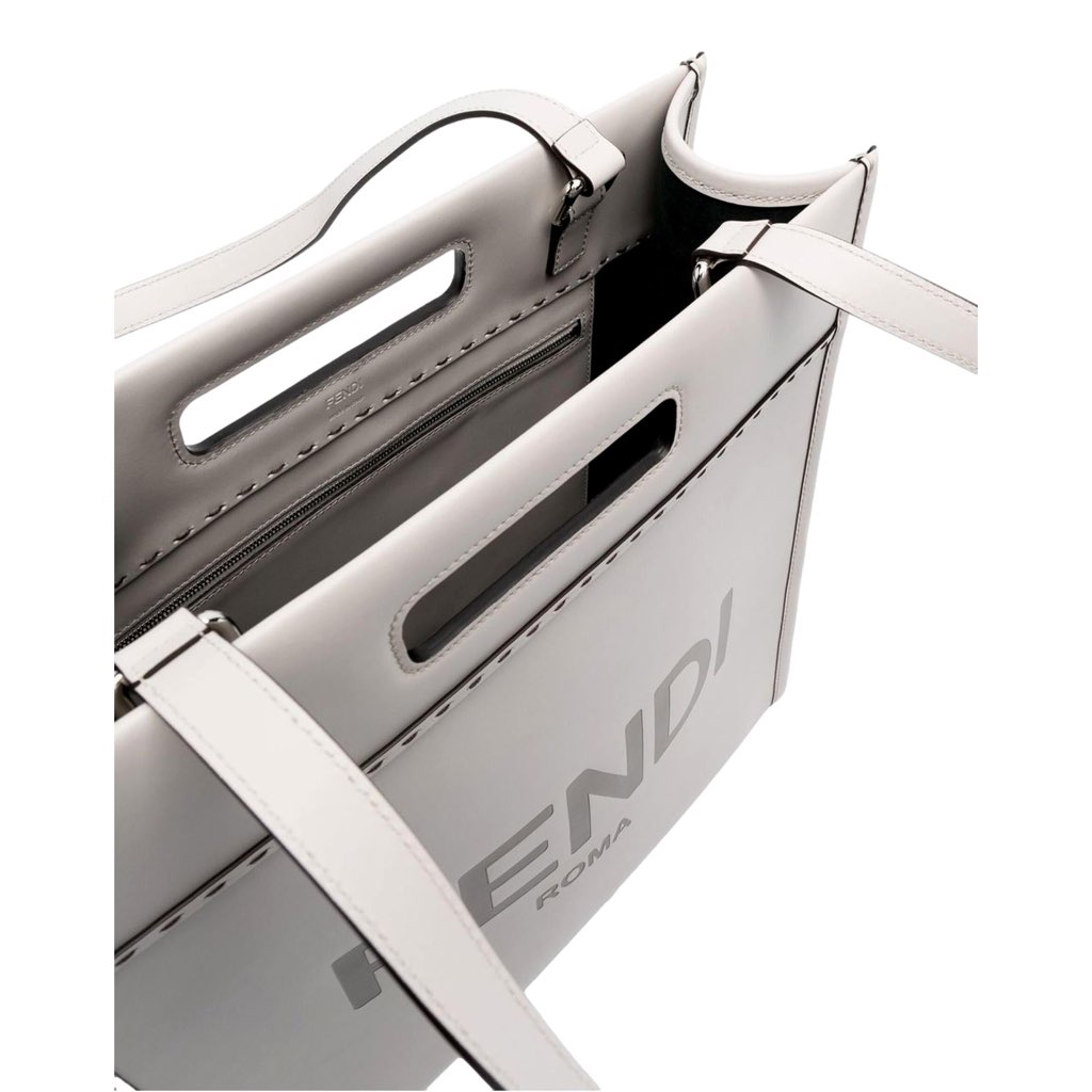 Fendi Fendi Roma Ghiaia Calf Leather Tote Bag - Side view