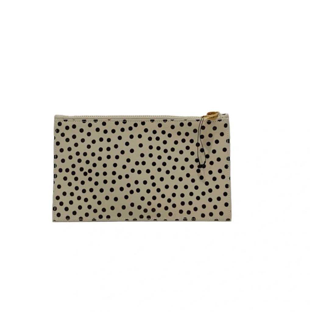 Saint Laurent Saint Laurent Polka Dot Calfskin Leather Small Pouch - Back view