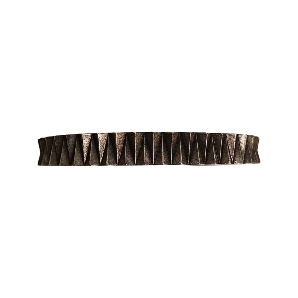 Saint Laurent Gear Silver Gunmetal Bracelet Large Silver Never worn, with tag - Front View