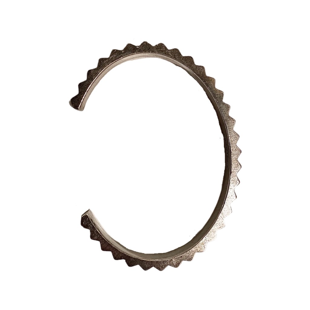 Saint Laurent Saint Laurent Gear Silver Gunmetal Bracelet Large - 4