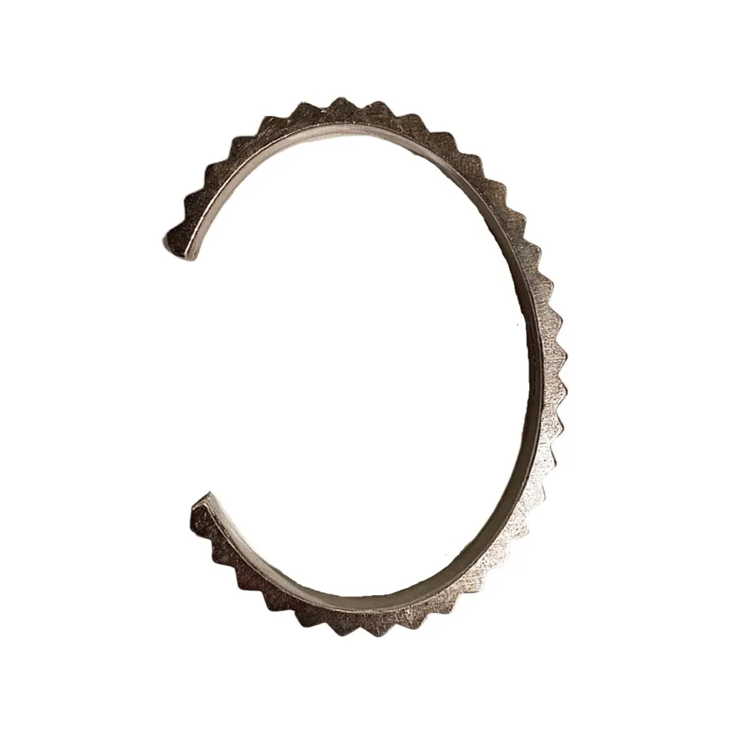 Saint Laurent Gear Silver Gunmetal Bracelet Large Silver Never worn, with tag - Model View