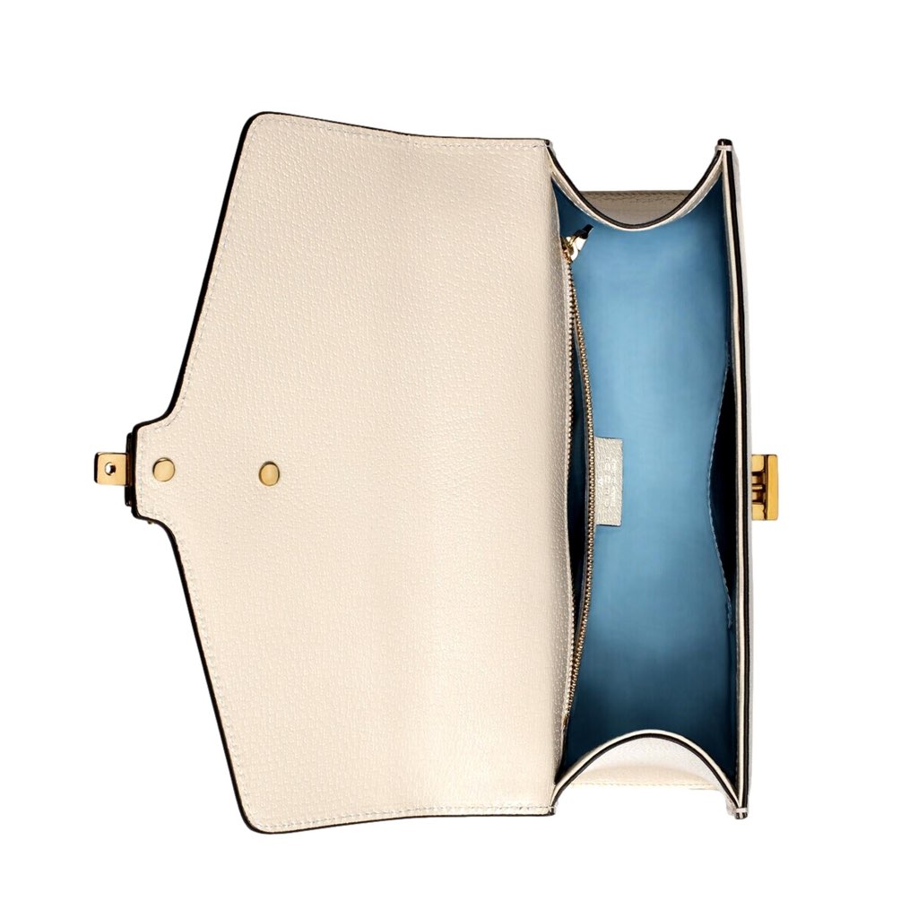 Gucci Gucci Sylvie Bee Star Ivory Leather Shoulder Bag - Image 6