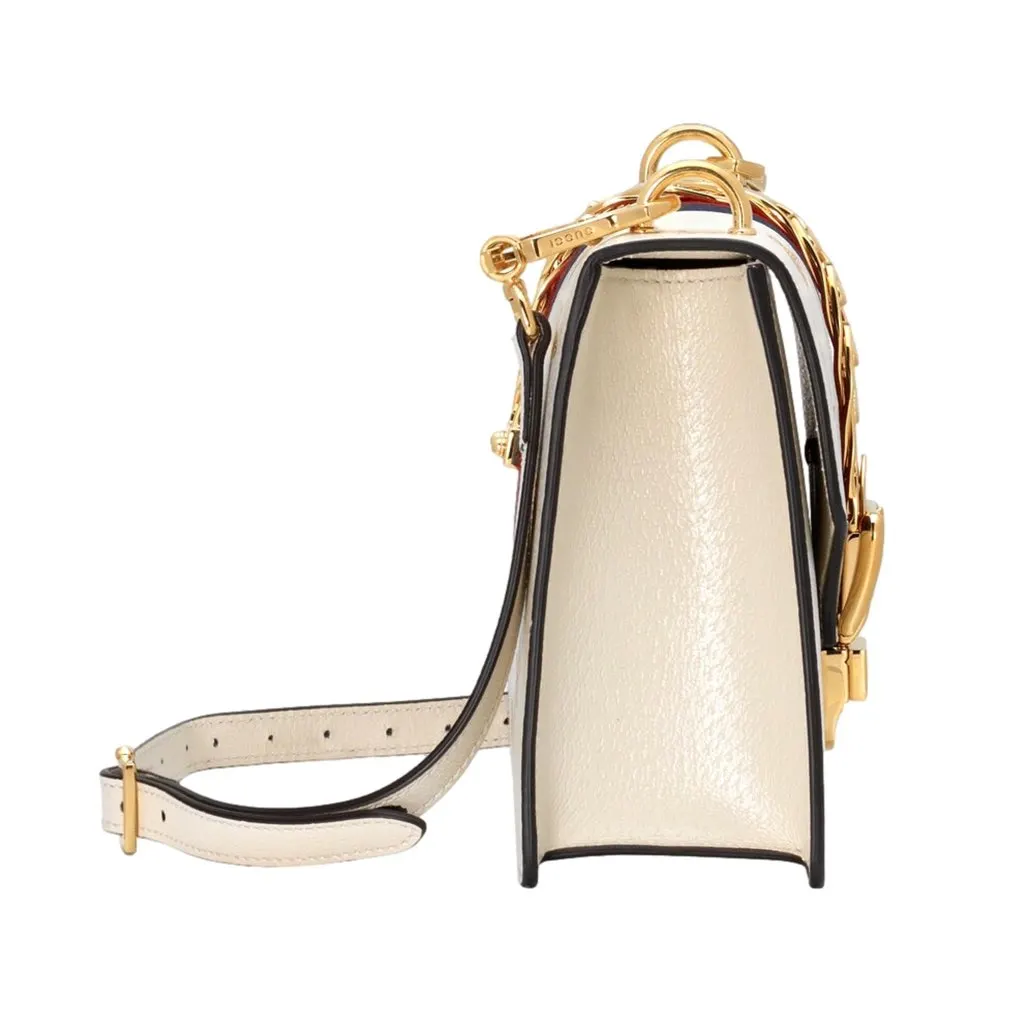 Gucci Sylvie Bee Star Ivory Leather Shoulder Bag Beige Leather Never worn, with tag - Box View