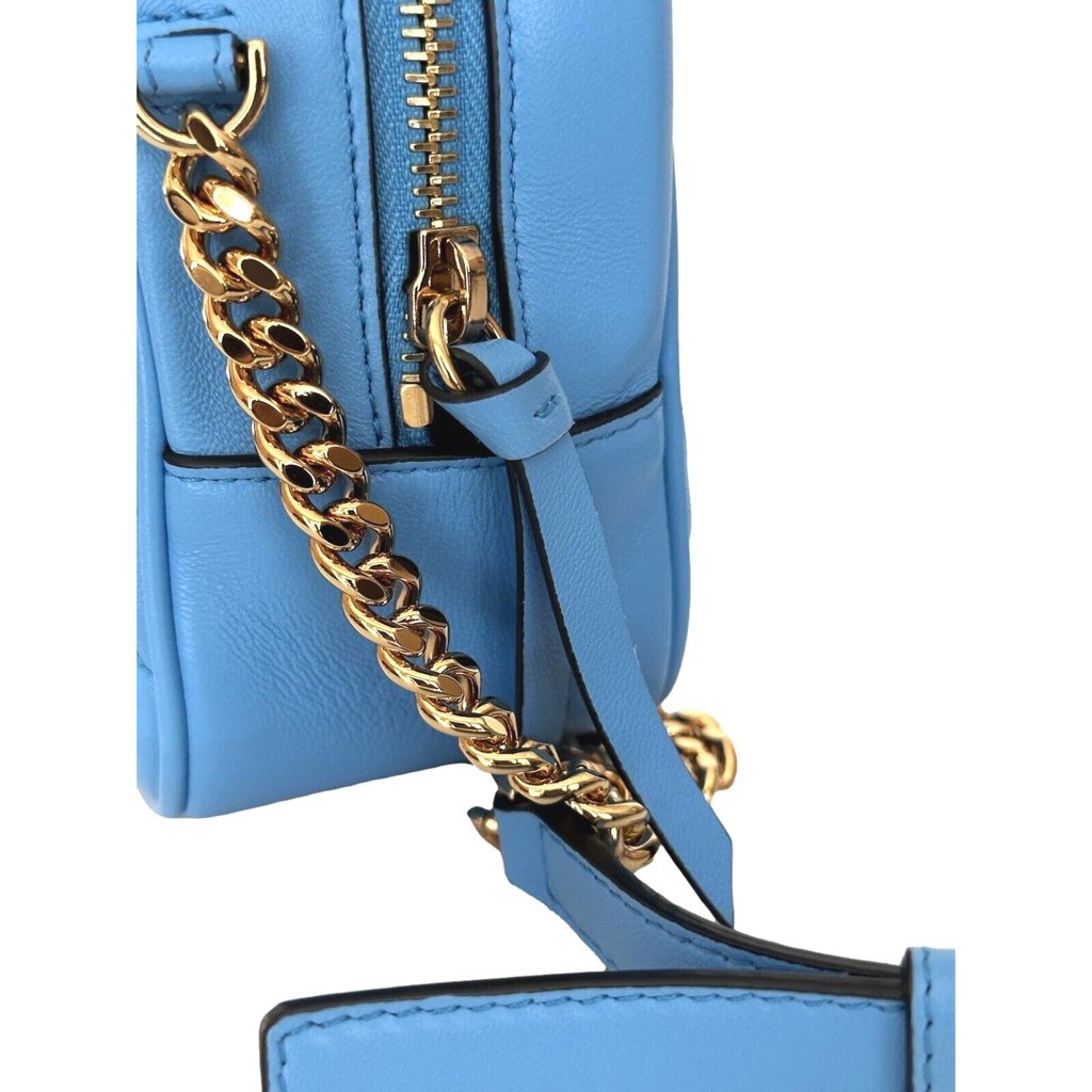 Versace Versace La Medusa Blue Quilted Small Camera Crossbody Bag - Detail 1