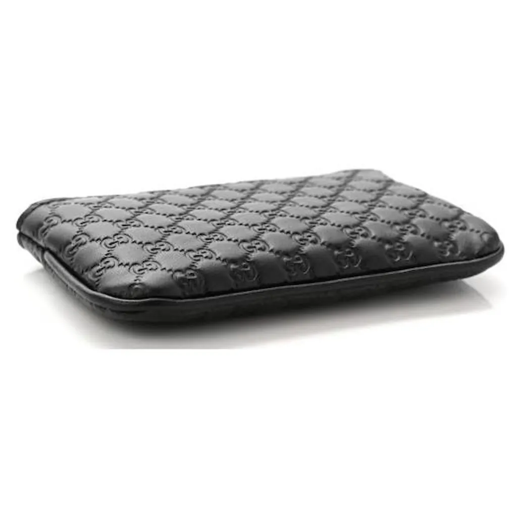 Gucci Micro GG Black Leather Key Case Black Leather Never worn, with tag - Inside View