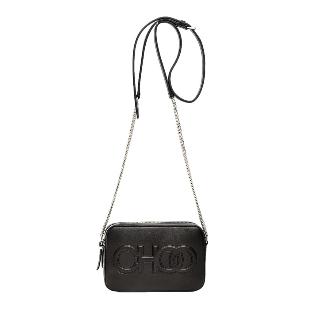 Jimmy Choo Jimmy Choo Balti Embossed Black Leather Camera Crossbody Bag - 4