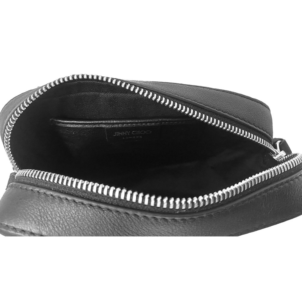 Jimmy Choo Jimmy Choo Balti Embossed Black Leather Camera Crossbody Bag - Detail 2