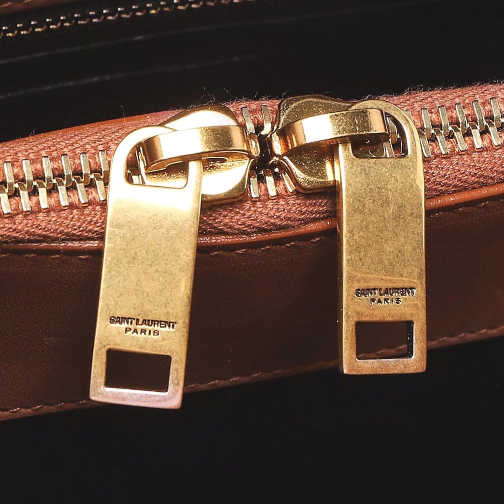 Saint Laurent Saint Laurent Sac De Jour Black Canvas and Brown Leather Satchel - Side view